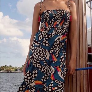 FARM Rio Anthropologie Multicolor Toucan Dress size Small